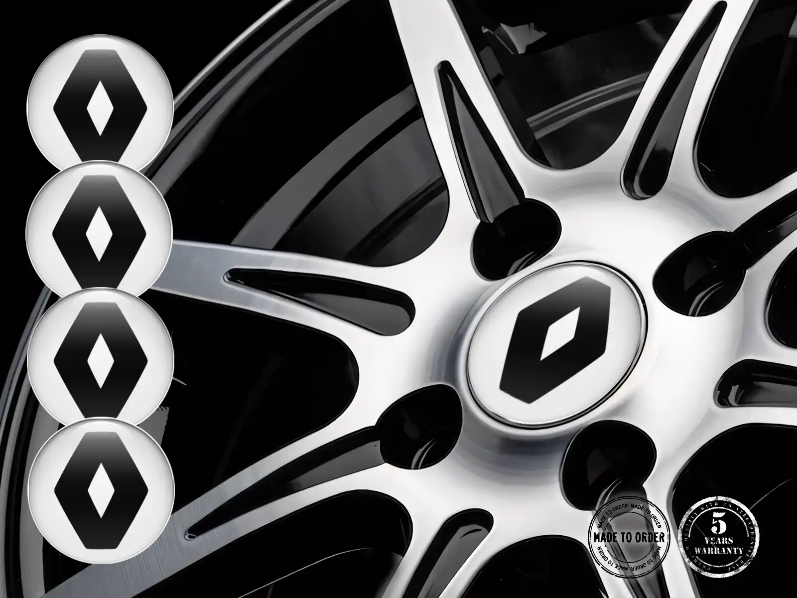 Renault Rim Stickers Car Edition Stylish Dome Logos